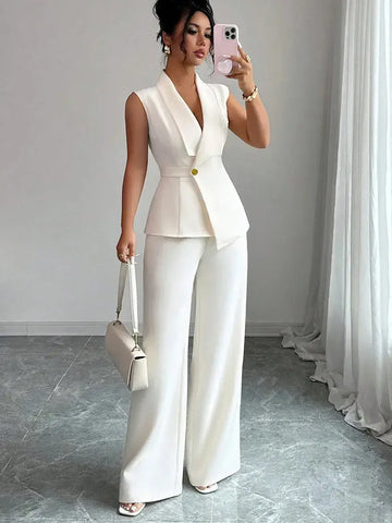 Trenluxwear Women's spring 2 Piece sleeveless Suit TrenLux Wear