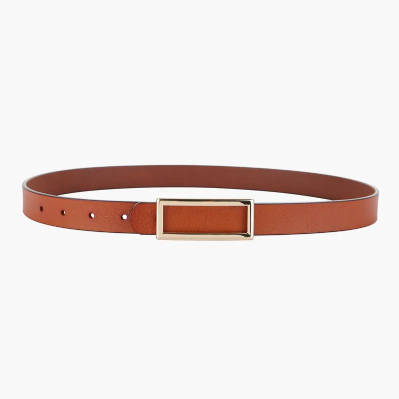 Women's Genuine Leather Belt — Metal Buckle Strap for Jeans & Dresses TrenLux Wear