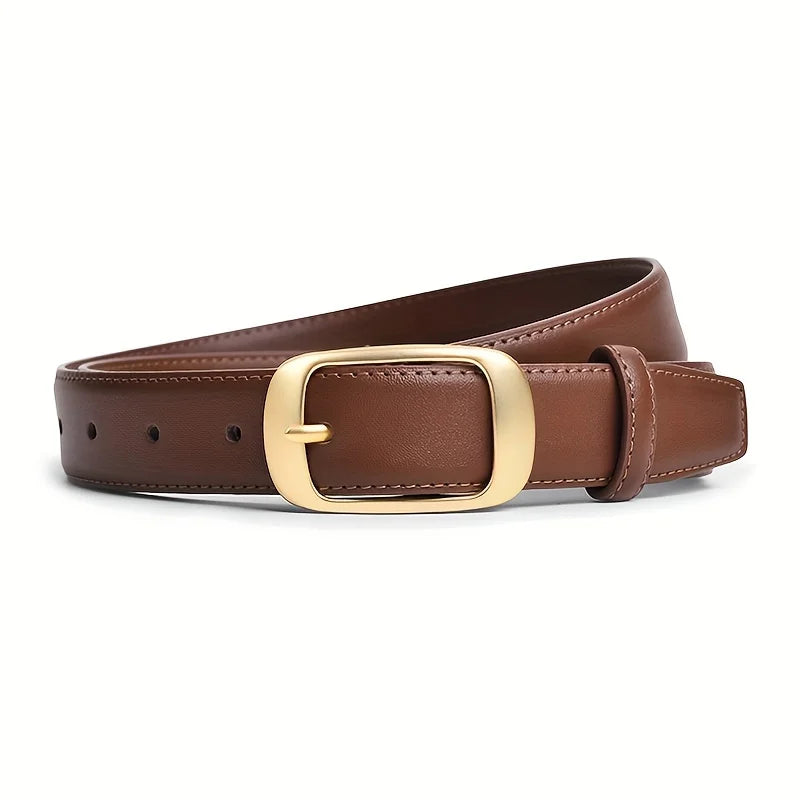 Women's PU Leather Belt — Alloy Metal Pin Buckle Fashion Strap for Jeans TrenLux Wear