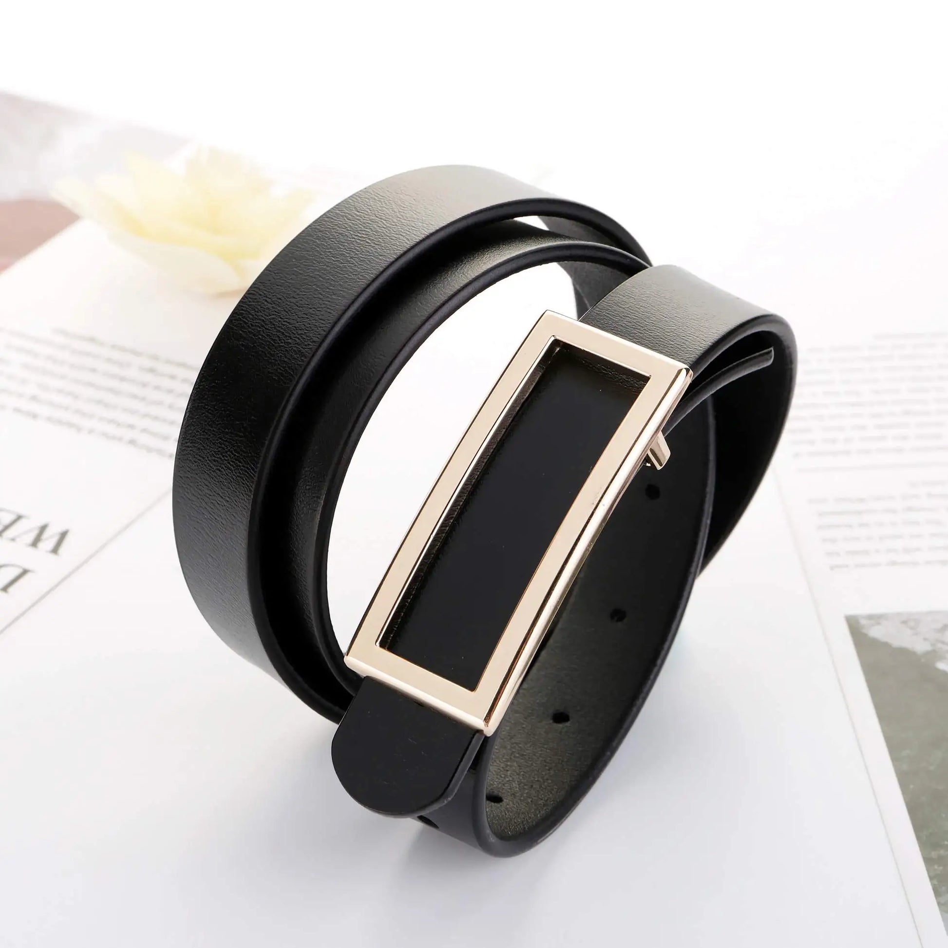 Women's Genuine Leather Belt — Metal Buckle Strap for Jeans & Dresses TrenLux Wear