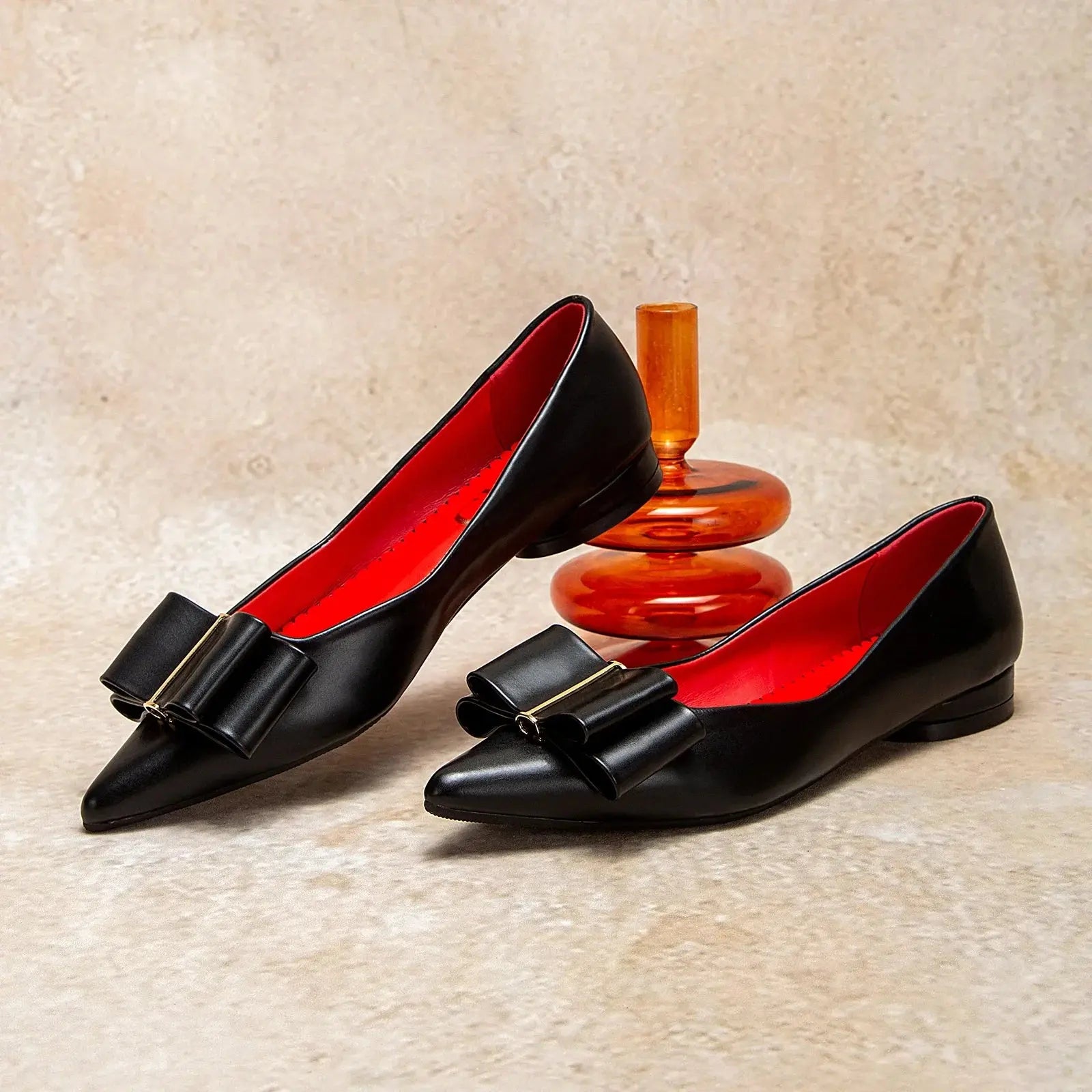 TrenLux Wear Women's Pointed-Toe Bow Flat Shoes — Luxury PU Leather Flats, Sizes 36–42 TrenLux Wear