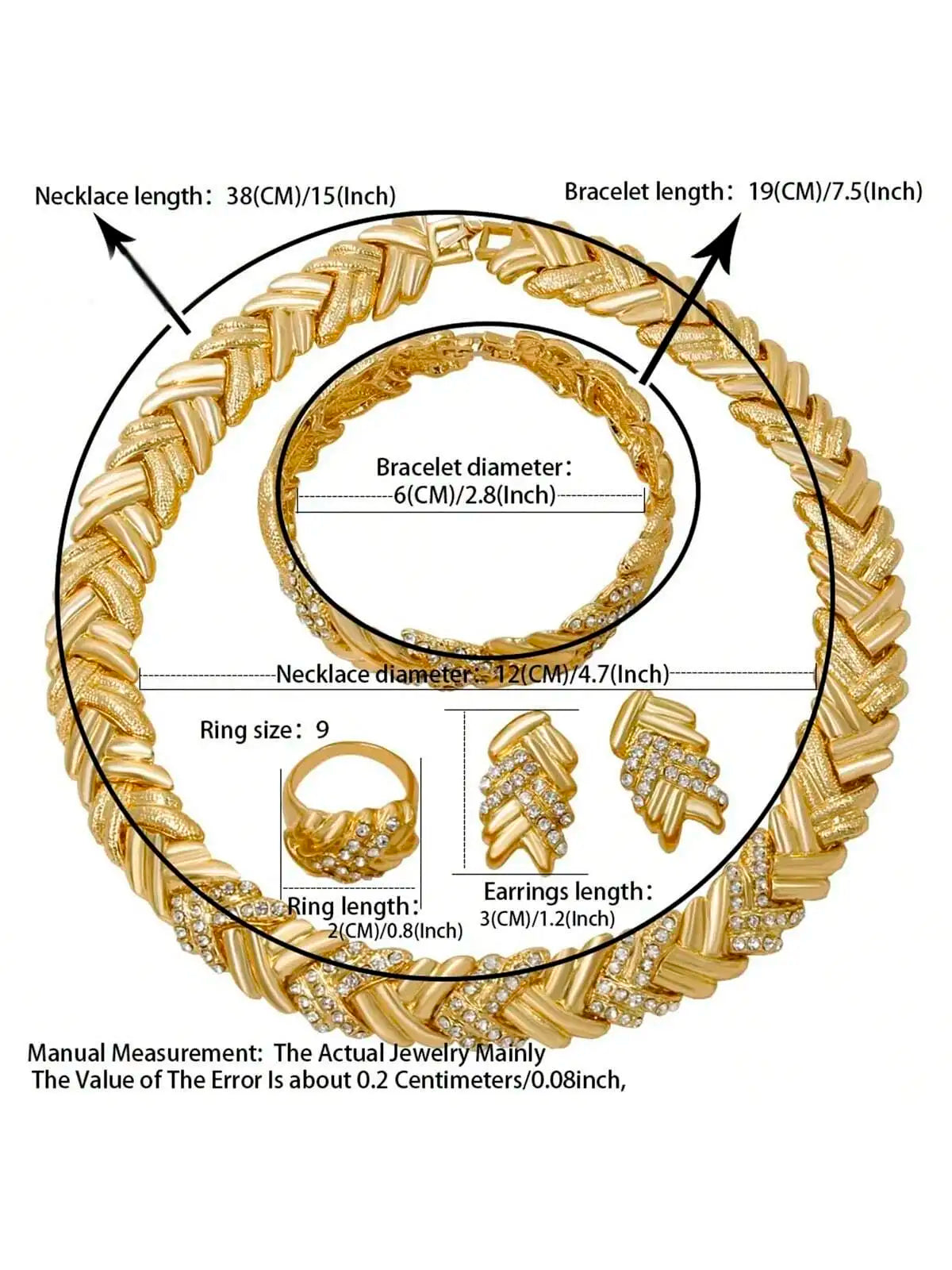 Women's Dubai 18K Gold Plated Luxury Jewellery Set. TrenLux Wear
