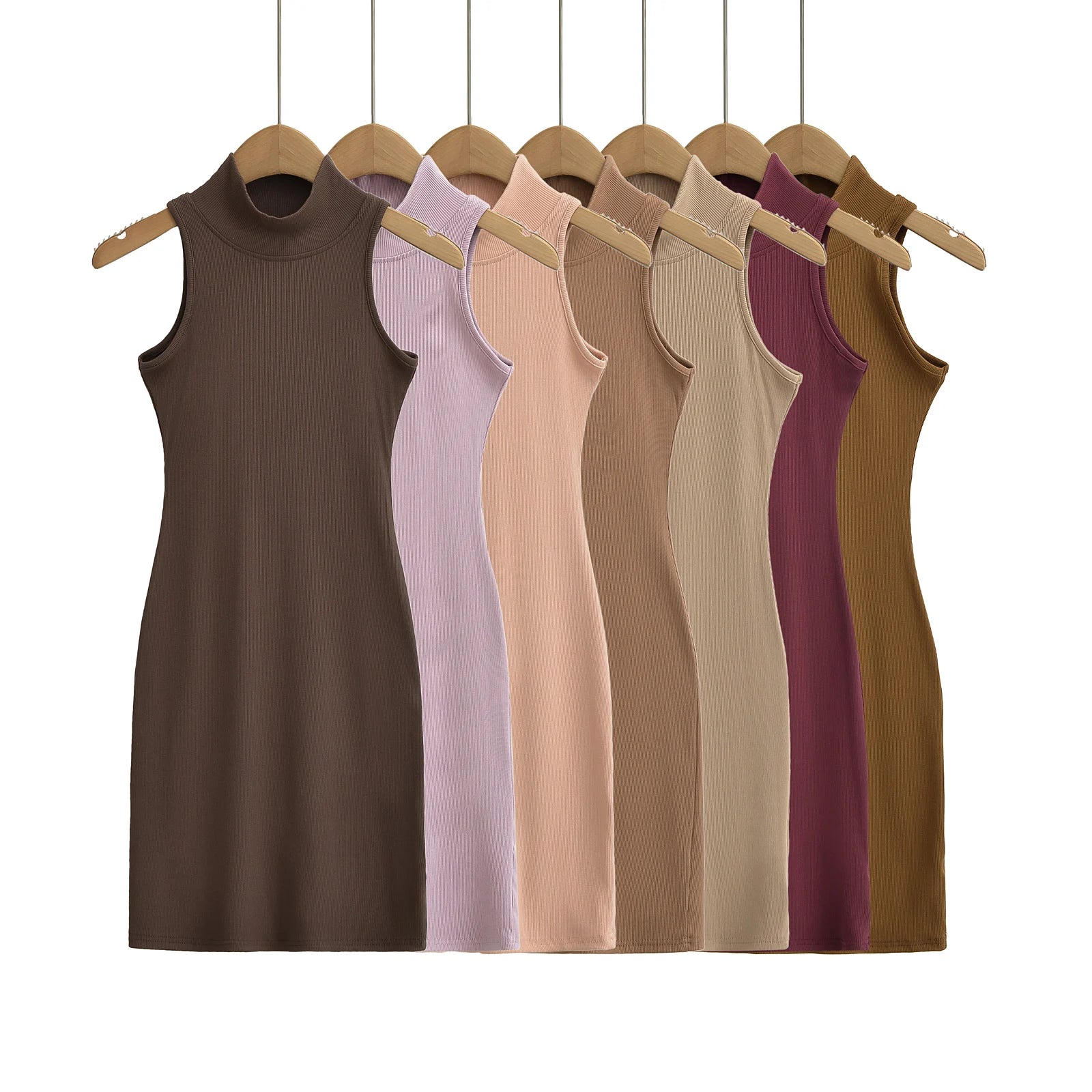 TrenLux Wear Women's Knit Turtleneck Bodycon Ankle-Length Maxi Dress The Glow Sanctuary