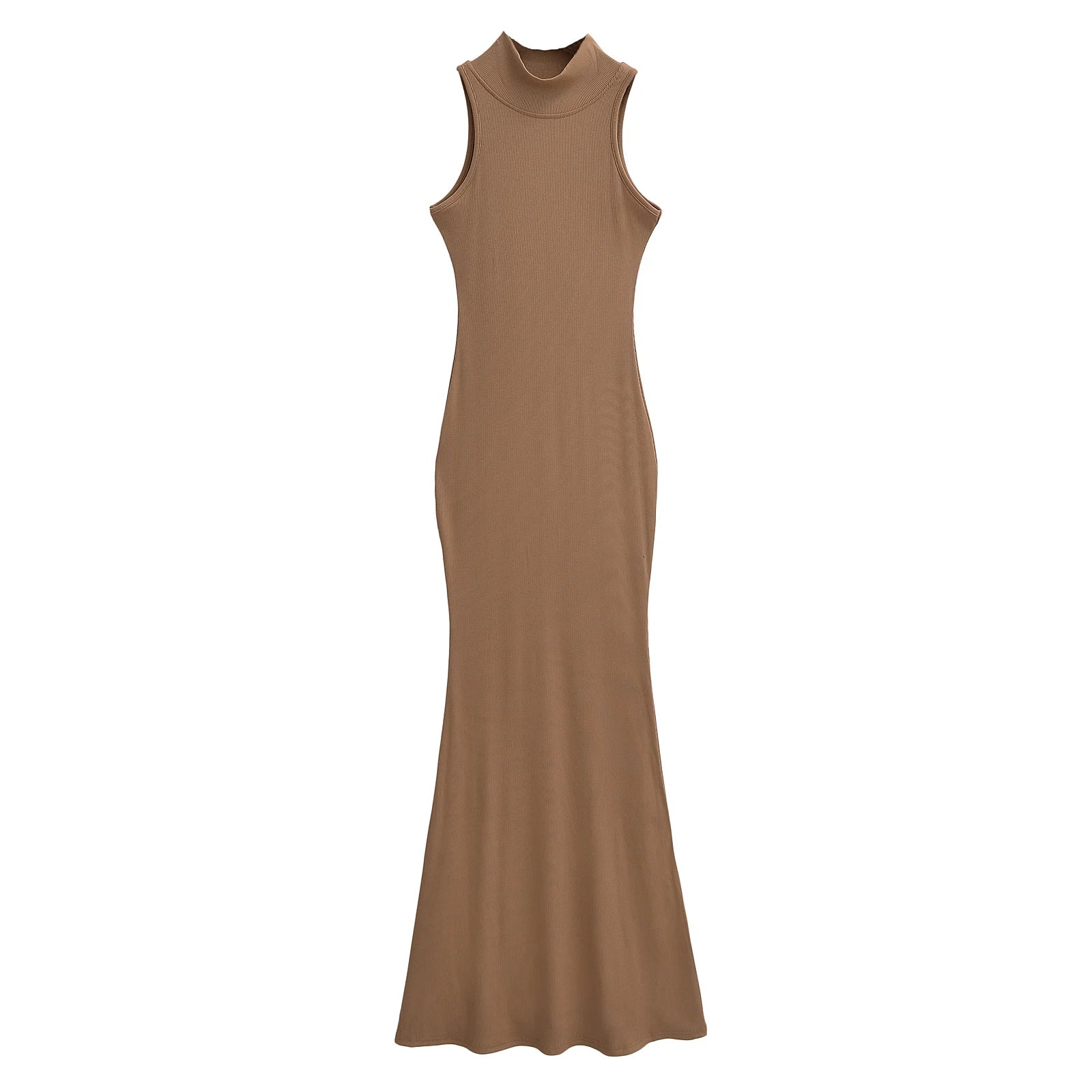 TrenLux Wear Women's Knit Turtleneck Bodycon Ankle-Length Maxi Dress The Glow Sanctuary