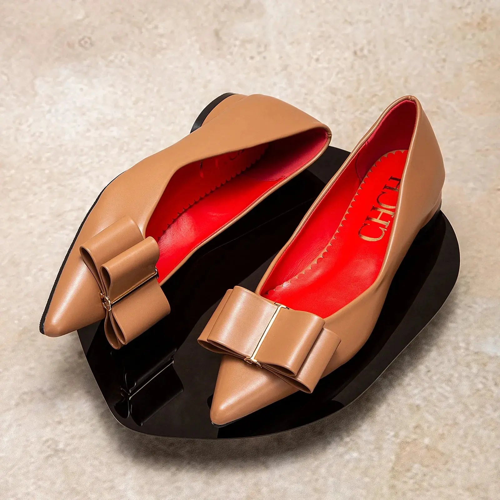 TrenLux Wear Women's Pointed-Toe Bow Flat Shoes — Luxury PU Leather Flats, Sizes 36–42 TrenLux Wear