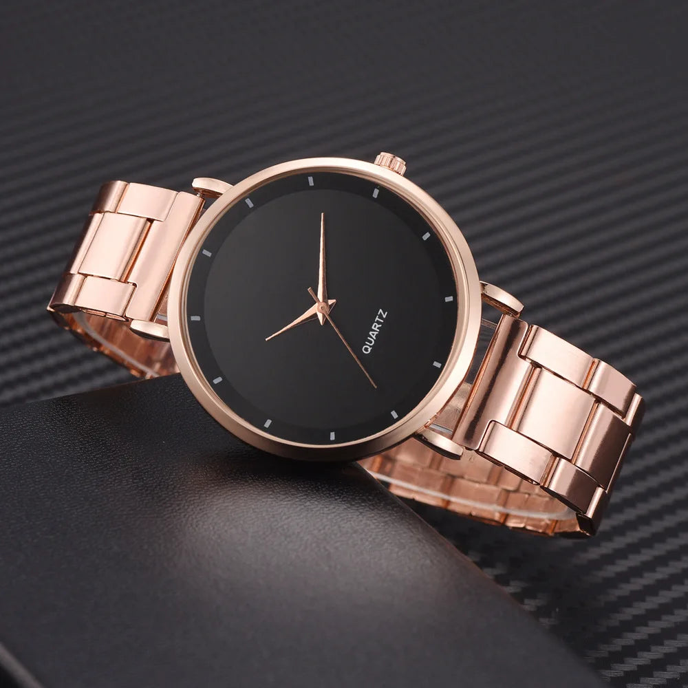 TrenLux Wear Women's Rose Gold Stainless Steel Fashion/Business Quartz Wristwatch TrenLux Wear