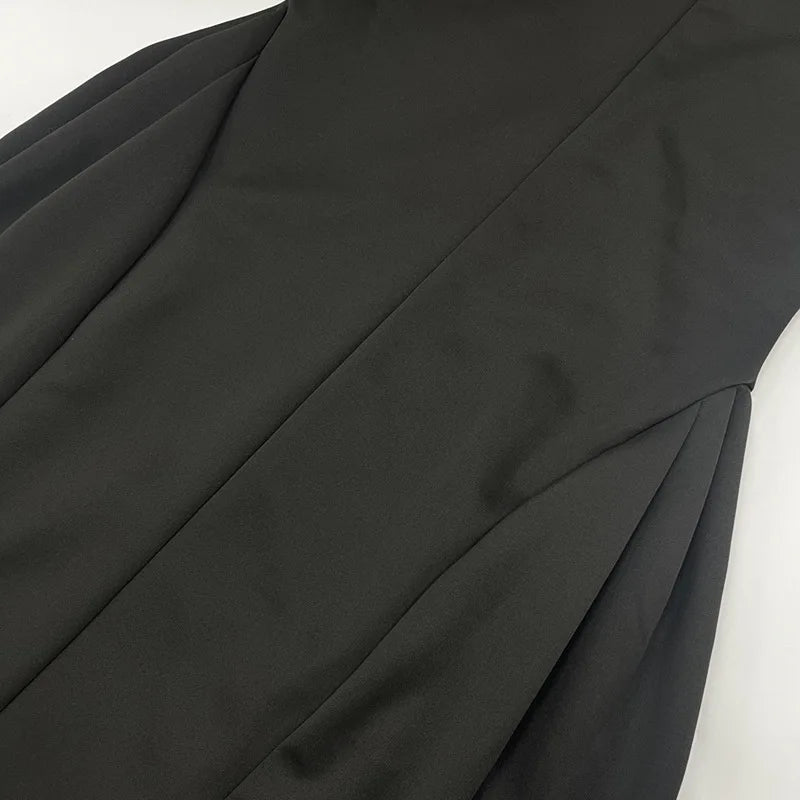 TrenLux Wear Women's Polyester Sleeveless Solid A-Line Prom & Party Dress