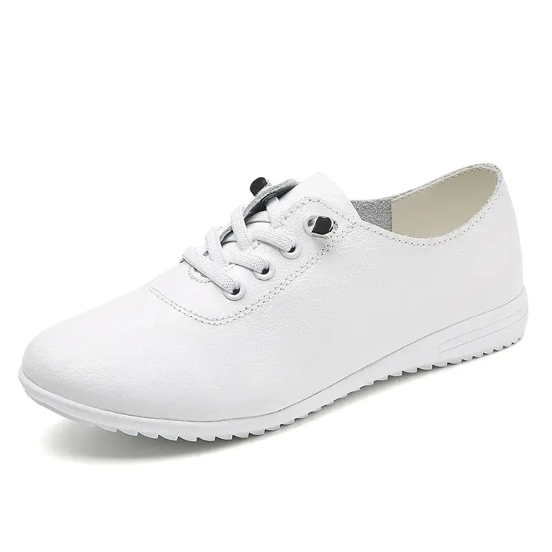 TrenLux Wear Women's Lace-Up Leather Loafers — Soft Moccasin Flat Shoes for Spring & Autumn TrenLux Wear