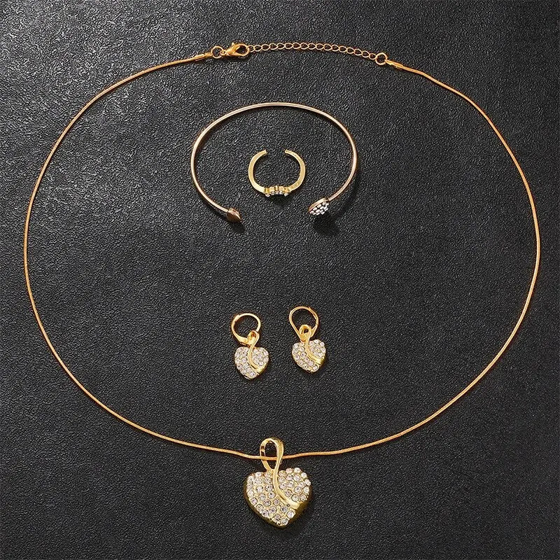 TrenLux Wear Women's Rhinestone Quartz Watch & Jewellery Set. TrenLux Wear