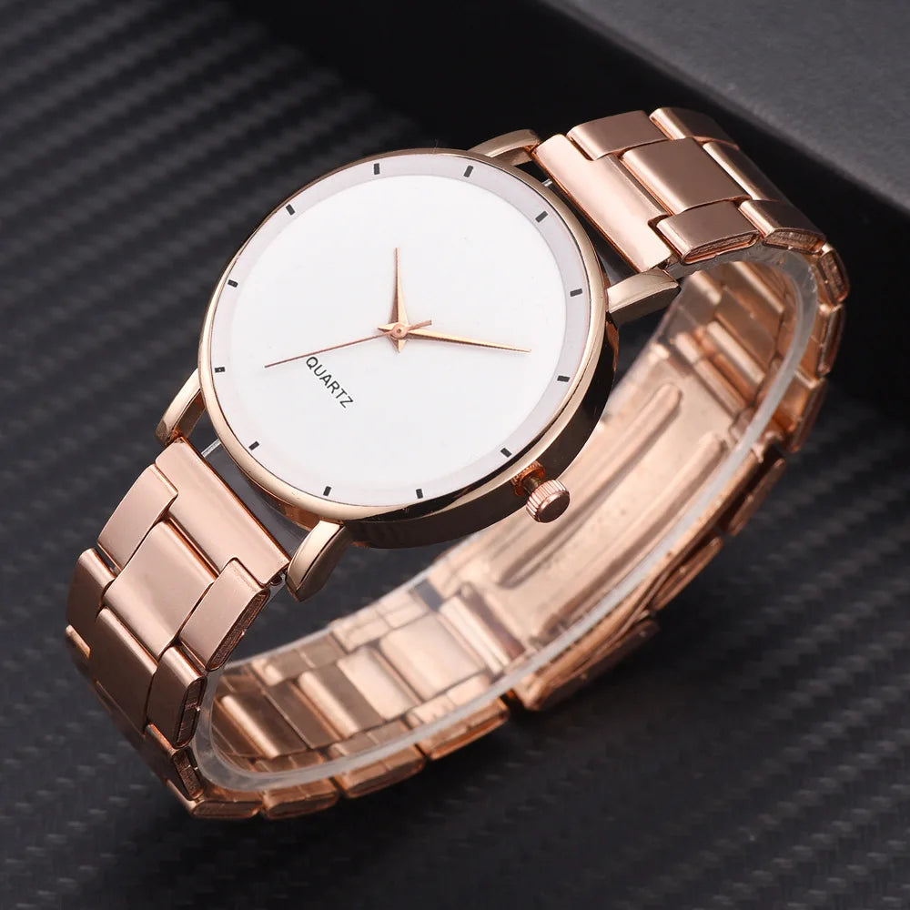 TrenLux Wear Women's Rose Gold Stainless Steel Fashion/Business Quartz Wristwatch TrenLux Wear