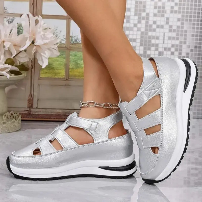 TrenLux Wear Women's PU-EVA Platform Wedge High Heel Open Toe Gladiator Sandals TrenLux Wear
