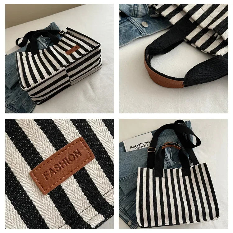 TrenLux Wear Women's Large Capacity Striped Shoulder Bag TrenLux Wear