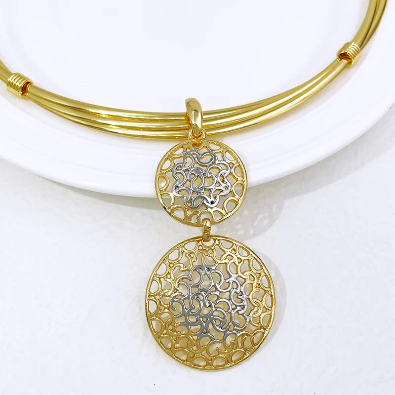 Women's Two-Tone Luxury Jewellery Set. TrenLux Wear