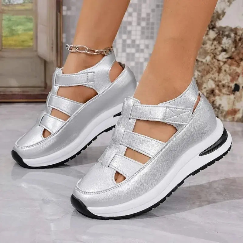 TrenLux Wear Women's PU-EVA Platform Wedge High Heel Open Toe Gladiator Sandals TrenLux Wear