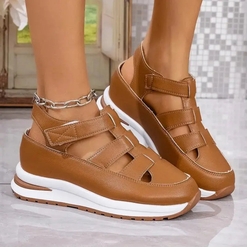 TrenLux Wear Women's PU-EVA Platform Wedge High Heel Open Toe Gladiator Sandals TrenLux Wear