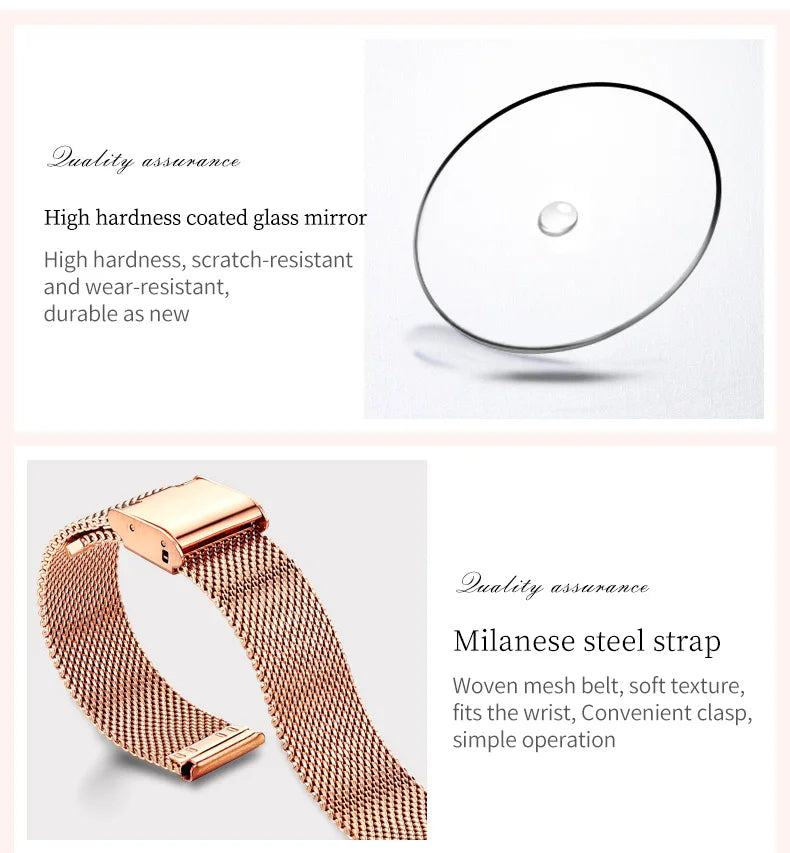 TrenLux Wear OLEVS Women's Rose Gold Luxury Stainless Steel Bracelet Quartz Gift Set TrenLux Wear